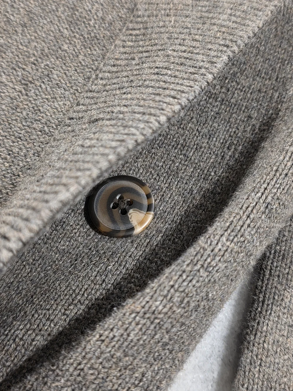 (L) Men's Banana Republic Cardigan Sweater Button-Up Gray 100% Cotton Large